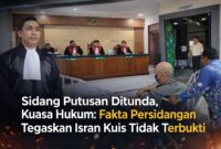 Keterangan: Sidang Putusan Ditunda, Kuasa Hukum: Fakta Persidangan Tegaskan Isran Kuis Tidak Terbukti, Selasa (31/03/2026) (Dok.Kawalkaltim.com/Amin)