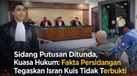 Keterangan: Sidang Putusan Ditunda, Kuasa Hukum: Fakta Persidangan Tegaskan Isran Kuis Tidak Terbukti, Selasa (31/03/2026) (Dok.Kawalkaltim.com/Amin)