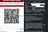 Tangkapan layar pesan pelaku yang mengatasnamakan layanan OSS dengan permintaan transfer sebesar Rp3,2 juta kepada korban.
