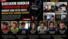 Keterangan Foto: Sejumlah tersangka kasus dugaan jaringan bandar sabu di Kutai Barat yang diamankan Dittipidnarkoba Bareskrim Polri bersama barang bukti hasil penggeledahan dalam pengembangan kasus sindikat narkoba Ishak. Sumber dikutip dari detikcom.