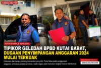 Keterangan Foto : Aiptu M. Daud memimpin penggeledahan di Kantor BPBD Kutai Barat dalam upaya menelusuri jejak penggunaan anggaran tahun 2024. Sejumlah dokumen dan barang yang dinilai relevan dengan penyidikan diamankan untuk mengungkap dugaan penyimpangan yang berpotensi menimbulkan kerugian negara. (Dok. Kawalkaltim.com)