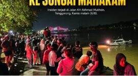 Keterangan Foto:
Petugas Dinas Pemadam Kebakaran dan Penyelamatan (Disdamkarmatan) Kutai Kartanegara bersama relawan melakukan proses evakuasi terhadap seorang perempuan yang tercebur ke Sungai Mahakam di kawasan Jalan KH Akhmad Mukhsin, Kelurahan Timbau, Tenggarong, Kamis (6/8) malam. Korban diduga tercebur usai terlibat cekcok dengan pasangannya sebelum akhirnya berhasil ditemukan dan dilarikan ke RSUD AM Parikesit Tenggarong Seberang untuk mendapatkan penanganan medis. (Dok. Kawalkaltim.com/Masruji)
