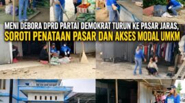 Keterangan Foto:
Anggota DPRD Kutai Barat dari Partai Demokrat, Meni Debora, S.Sos., bersama jajaran Partai Demokrat turun langsung menyambangi pedagang dan masyarakat di Pasar Jaras, Kutai Barat. Kunjungan tersebut menjadi bagian dari agenda “Langit Biru” untuk menyerap aspirasi terkait penataan pasar, fasilitas umum, lahan parkir, kebersihan, hingga akses permodalan bagi pelaku UMKM. (Dok. Istimewa/Kawalkaltim.com)
