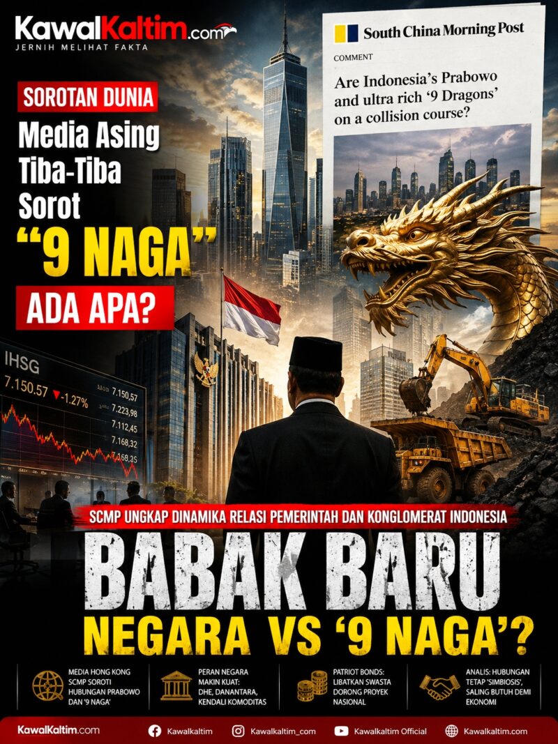 𝗞𝗲𝘁𝗲𝗿𝗮𝗻𝗴𝗮𝗻 𝗙𝗼𝘁𝗼:
Ilustrasi yang menampilkan simbol kekuatan ekonomi Indonesia melalui gedung-gedung perkantoran, aktivitas pasar modal, dan ilustrasi naga sebagai representasi julukan 